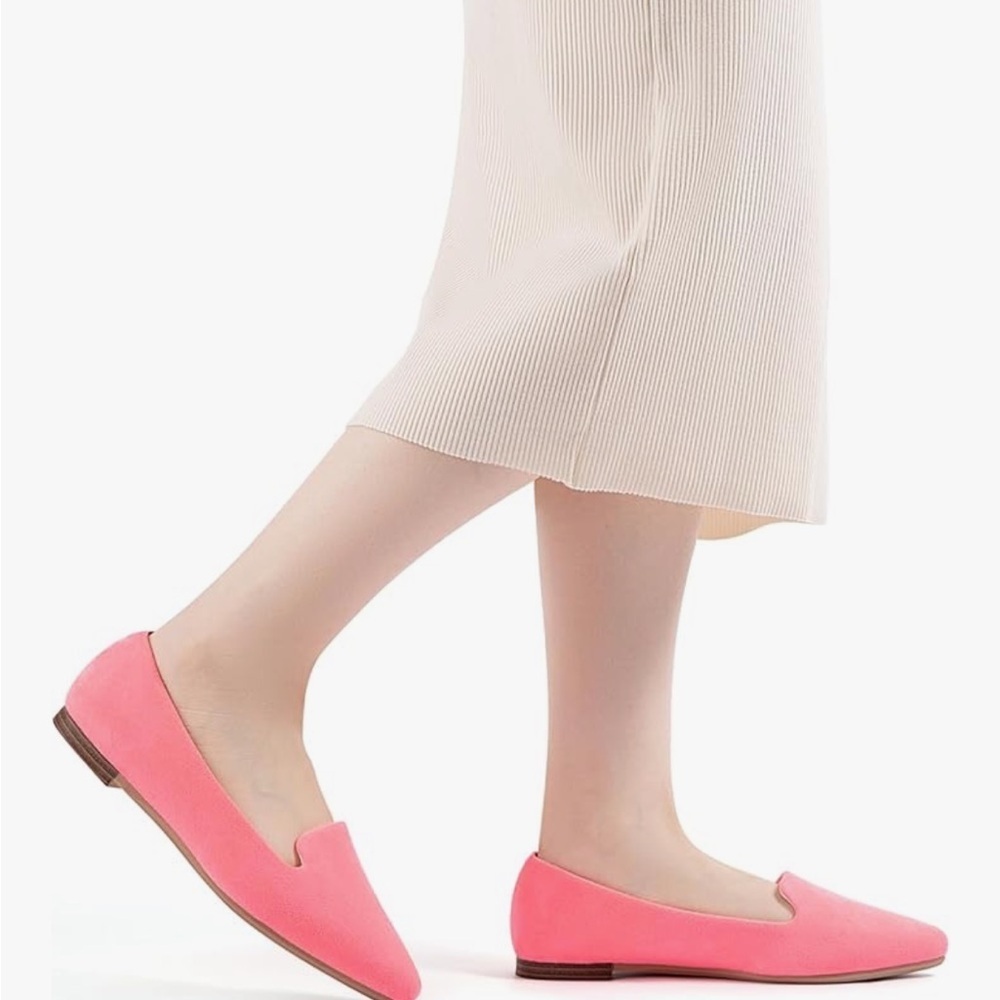 New MUSSHOE Flat Shoes Women Comfortable Slip on Women's Flats 8.5 pink - Picture 2 of 7